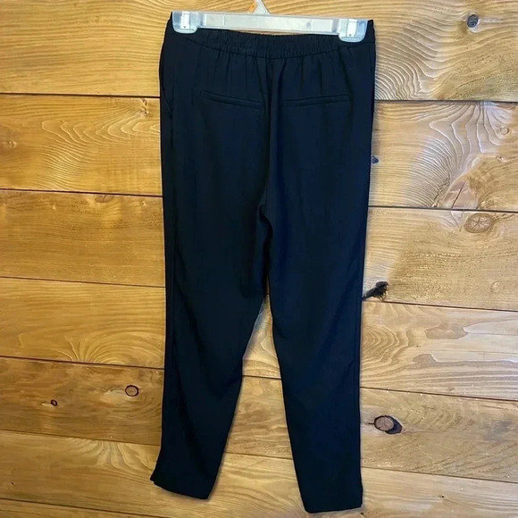 Womens preworn Zara Basic black pants XS Elastic waist string adjust loose Y2K - Picture 6 of 10